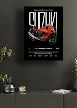 متال پوستر موتور طرح Suzuki GSX-1300R Hayabusa کد L2066 - Image 2