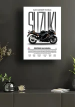 متال پوستر موتور طرح Suzuki GSX-1300R Hayabusa کد L2067 - Image 2