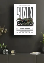 متال پوستر موتور طرح Suzuki GSX-1300R Hayabusa کد L2070 - Image 2