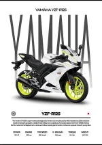 متال پوستر موتور طرح YAMAHA YZF-R125 کد L2075