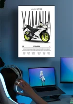 متال پوستر موتور طرح YAMAHA YZF-R125 کد L2075 - Image 2