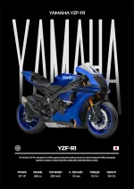 متال پوستر موتور طرح YAMAHA YZF-R1 کد L2080