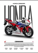 متال پوستر موتور طرح Honda CBR600RR کد L2081