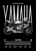متال پوستر موتور طرح YAMAHA YZF-R1M کد L2085