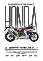 متال پوستر موتور طرح Honda CBR1000RR-R Fibreblade SP کد L2086