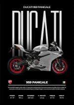 متال پوستر موتور طرح Ducati 959 Panigale کد L2090