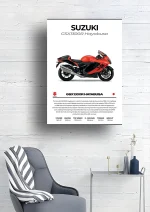متال پوستر موتور طرح Suzuki GSX-1300R Hayabusa کد L2091 - Image 2