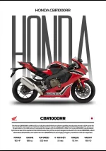متال پوستر موتور طرح Honda CBR1000RR کد L2092