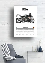 متال پوستر موتور طرح BMW S1000RR کد L2099 - Image 2