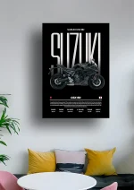متال پوستر موتور طرح Suzuki GSX-8R کد L2103 - Image 2