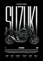 متال پوستر موتور طرح Suzuki SV650 کد L2104