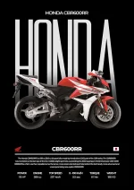 متال پوستر موتور طرح Honda CBR1000RR کد L2106