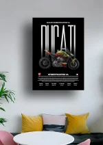 متال پوستر موتور طرح Ducati Streetfighter V4 کد L2108 - Image 2