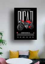 متال پوستر موتور طرح Ducati Streetfighter V2 کد L2110 - Image 2