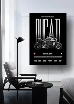 متال پوستر موتور طرح Ducati Diavel 1260 کد L2111 - Image 2