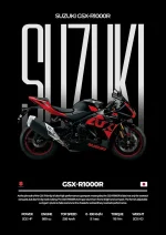 متال پوستر موتور طرح Suzuki GSX-R1000R کد L2112