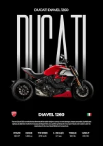 متال پوستر موتور طرح Ducati Diavel 1260 کد L2113