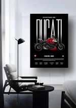 متال پوستر موتور طرح Ducati Diavel 1260 کد L2113 - Image 2