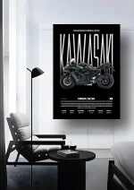 متال پوستر موتور طرح Kawasaki Ninja H2 SX کد L2114 - Image 2