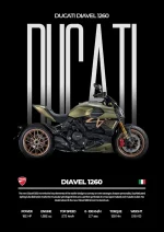 متال پوستر موتور طرح Ducati Diavel 1260 کد L2115