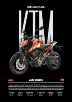 متال پوستر موتور طرح KTM 250 Duke کد L2117