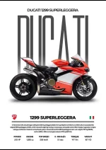 متال پوستر موتور طرح Ducati Superleggera کد L2119