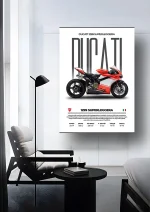 متال پوستر موتور طرح Ducati Superleggera کد L2119 - Image 2