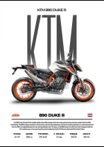 متال پوستر موتور طرح KTM 890 Duke R کد L2121