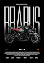 متال پوستر موتور طرح Brabus 1300R کد L2123