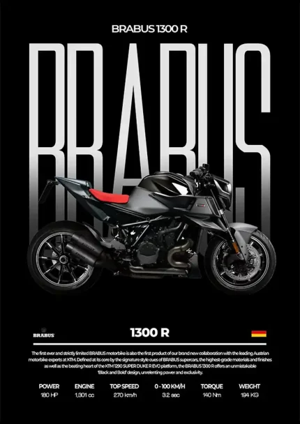 متال پوستر موتور طرح Brabus 1300R کد L2123