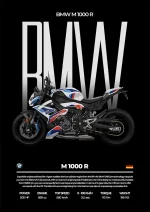 متال پوستر موتور طرح BMW M1000RR کد L2125