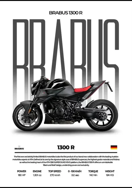 متال پوستر موتور طرح Brabus 1300R کد L2127