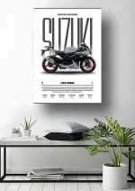 متال پوستر موتور طرح Suzuki GSX-R600 کد L2128 - Image 2