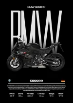 متال پوستر موتور طرح BMW S1000RR کد L2129