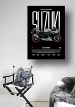 متال پوستر موتور طرح Suzuki GSX-R600 کد L2132 - Image 2