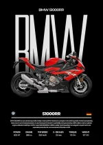 متال پوستر موتور طرح BMW S1000RR کد L2133
