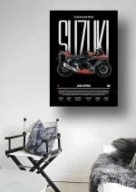متال پوستر موتور طرح Suzuki GSX-R750 کد L2134 - Image 2