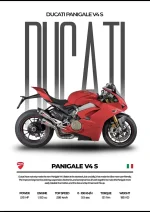 متال پوستر موتور طرح Ducati Panigale V4 S کد L2135