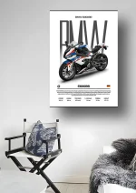 متال پوستر موتور طرح BMW S1000RR کد L2136 - Image 2