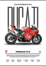 متال پوستر موتور طرح Ducati Panigale V4 R کد L2138