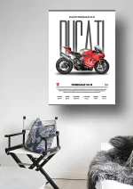 متال پوستر موتور طرح Ducati Panigale V4 R کد L2138 - Image 2
