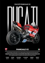 متال پوستر موتور طرح Ducati Panigale V2 کد L2139