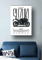 متال پوستر موتور طرح Suzuki GSX-8R کد L2142 - Image 2