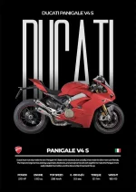 متال پوستر موتور طرح Ducati Panigale V4 S کد L2144