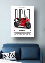 متال پوستر موتور طرح Ducati Panigale V4 کد L2145 - Image 2