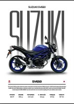 متال پوستر موتور طرح Suzuki SV650 کد L2146