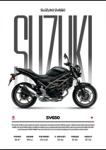 متال پوستر موتور طرح Suzuki SV650 کد L2147