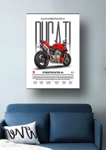 متال پوستر موتور طرح Ducati Streetfighter کد L2150 - Image 2