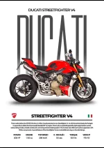 متال پوستر موتور طرح Ducati Streetfighter V4 کد L2152
