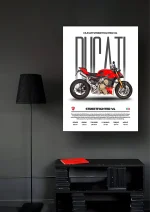 متال پوستر موتور طرح Ducati Streetfighter V4 کد L2152 - Image 2